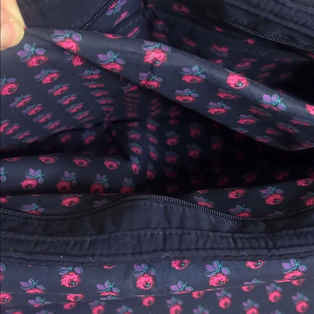Vera Bradley Navy Quilted Laptop Bag